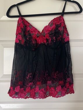 Cacique Embroidered Mesh Sleepwear Set | Size 18/20 💕